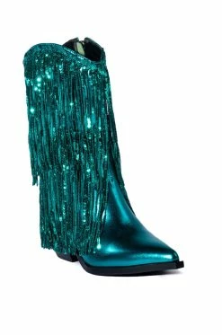 AZALEA WANG JOYFUL RING WESTERN BOOTIE IN BLUE -AZALEA WANG SHOP azalea wang joyful ring western bootie in blue blue 3 3