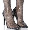 AZALEA WANG KATE BLING MESH BOOTIE IN BLACK -AZALEA WANG SHOP azalea wang kate bling mesh bootie in black black 1 1