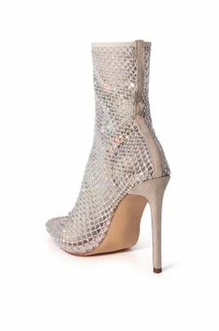AZALEA WANG KATE BLING MESH BOOTIE IN NUDE -AZALEA WANG SHOP azalea wang kate bling mesh bootie in nude nude 4 4