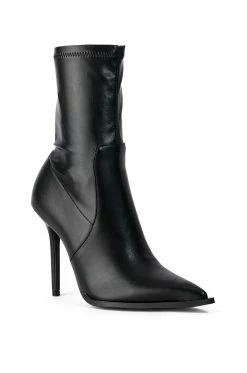 AZALEA WANG KATHERINE PU STILETTO BOOTIE IN BLACK -AZALEA WANG SHOP azalea wang katherine pu stiletto bootie in black black 3 3