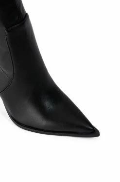 AZALEA WANG KATHERINE PU STILETTO BOOTIE IN BLACK -AZALEA WANG SHOP azalea wang katherine pu stiletto bootie in black black 5 5