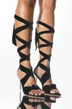 AZALEA WANG KEEP IT SIMPLE STILETTO SANDAL IN BLACK -AZALEA WANG SHOP azalea wang keep it simple stiletto sandal in black black 1 1 c1