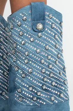 AZALEA WANG LEAVE IT ALL BEHIND STILETTO BOOTIE -AZALEA WANG SHOP azalea wang leave it all behind stiletto bootie denim 5