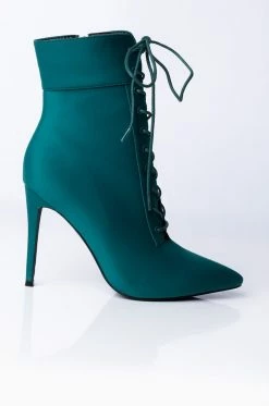 AZALEA WANG LIGHT ME UP STILETTO BOOTIE IN GREEN