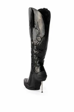 AZALEA WANG LONDON WESTERN BOOT IN BLACK -AZALEA WANG SHOP azalea wang london western boot in black black 4 4