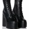 AZALEA WANG MAKE IT HAPPEN PU CHUNKY HEEL PLATFORM BOOTIE IN BLACK -AZALEA WANG SHOP azalea wang make it happen pu chunky heel platform bootie in black black 1 1 c1
