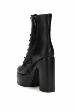 AZALEA WANG MAKE IT HAPPEN PU CHUNKY HEEL PLATFORM BOOTIE IN BLACK 10 AZALEA WANG MAKE IT HAPPEN PU CHUNKY HEEL PLATFORM BOOTIE IN BLACK -AZALEA WANG SHOP azalea wang make it happen pu chunky heel platform bootie in black black 4 4 c1