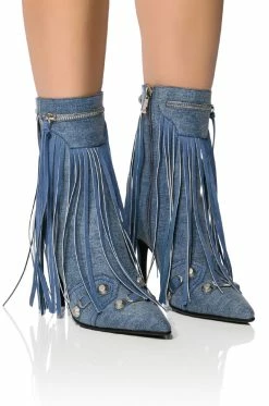 AZALEA WANG MARCELINA DENIM STILETTO BOOTIE -AZALEA WANG SHOP azalea wang marcelina denim stiletto bootie denim 1 1 c1