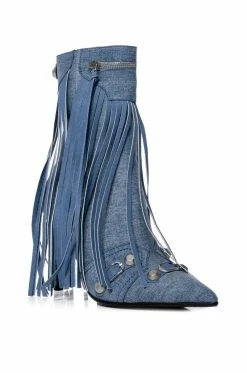 AZALEA WANG MARCELINA DENIM STILETTO BOOTIE -AZALEA WANG SHOP azalea wang marcelina denim stiletto bootie denim 3 3