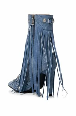 AZALEA WANG MARCELINA DENIM STILETTO BOOTIE -AZALEA WANG SHOP azalea wang marcelina denim stiletto bootie denim 4 4