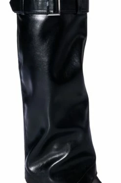 AZALEA WANG MATTY 2 IN 1 BOOT IN BLACK -AZALEA WANG SHOP azalea wang matty 2 in 1 boot in black black 7 7
