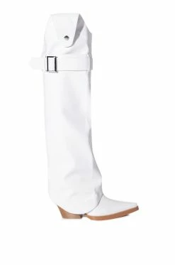 AZALEA WANG MATTY 2 IN 1 BOOT IN WHITE -AZALEA WANG SHOP azalea wang matty 2 in 1 boot in white white 4 4