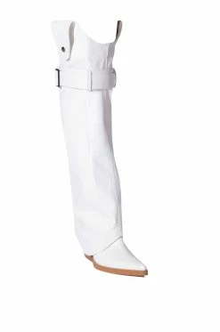 AZALEA WANG MATTY 2 IN 1 BOOT IN WHITE -AZALEA WANG SHOP azalea wang matty 2 in 1 boot in white white 5 5