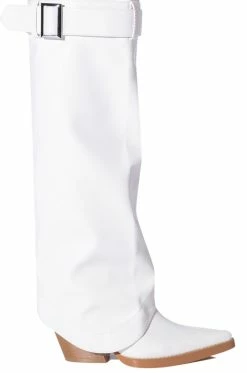 AZALEA WANG MATTY 2 IN 1 BOOT IN WHITE -AZALEA WANG SHOP azalea wang matty 2 in 1 boot in white white 7 7