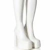 AZALEA WANG MAXINE CHUNKY PLATFORM BOOT WITH 4 WAY STRETCH IN WHITE 2 AZALEA WANG MAXINE CHUNKY PLATFORM BOOT WITH 4 WAY STRETCH IN WHITE -AZALEA WANG SHOP azalea wang maxine chunky platform boot with 4 way stretch in white white 1 1