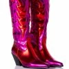 AZALEA WANG MAZIE CHUNKY WESTERN BOOT IN PINK -AZALEA WANG SHOP azalea wang mazie chunky western boot in pink pink 1 1