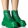 AZALEA WANG MERCEDES PUFFER FLATFORM BOOT IN GREEN -AZALEA WANG SHOP azalea wang mercedes puffer flatform boot in green green 1 1