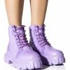 AZALEA WANG MERCEDES PUFFER FLATFORM BOOT IN PURPLE -AZALEA WANG SHOP azalea wang mercedes puffer flatform boot in purple purple 1 1