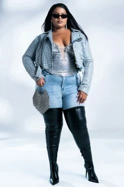 AZALEA WANG MILEY STILETTO STRETCH BOOT WITH 4 WAY STRETCH IN BLACK -AZALEA WANG SHOP azalea wang miley stiletto stretch boot in black black 14 14