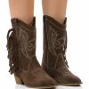 AZALEA WANG GENUINE LEATHER MOCO MOCHA WESTERN BOOT -AZALEA WANG SHOP azalea wang moco mocha western boot brown 1 1