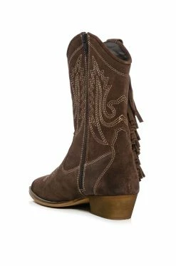 AZALEA WANG GENUINE LEATHER MOCO MOCHA WESTERN BOOT -AZALEA WANG SHOP azalea wang moco mocha western boot brown 4 4