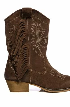 AZALEA WANG GENUINE LEATHER MOCO MOCHA WESTERN BOOT -AZALEA WANG SHOP azalea wang moco mocha western boot brown 5 5