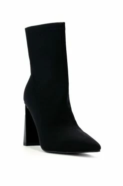 AZALEA WANG MOSCATO NEOPRENE BOOTIE IN BLACK -AZALEA WANG SHOP azalea wang moscato neoprene bootie in black black 3 3