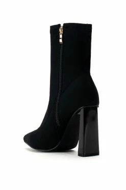 AZALEA WANG MOSCATO NEOPRENE BOOTIE IN BLACK -AZALEA WANG SHOP azalea wang moscato neoprene bootie in black black 4 4