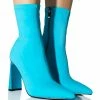 AZALEA WANG MOSCATO NEOPRENE BOOTIE IN BLUE -AZALEA WANG SHOP azalea wang moscato neoprene bootie in blue blue 1 1