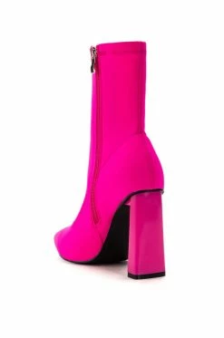 AZALEA WANG MOSCATO NEOPRENE BOOTIE IN PINK -AZALEA WANG SHOP azalea wang moscato neoprene bootie in pink pink 4 4