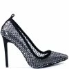 AZALEA WANG MOST FAMOUS MESH EMBELLISHED PUMP IN BLACK -AZALEA WANG SHOP azalea wang most famous mesh embellished pump in black black 2 2