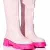 AZALEA WANG MY ALL FAUX LEATHER BOOT IN PINK -AZALEA WANG SHOP azalea wang my all faux leather boot in pink pink 1 1