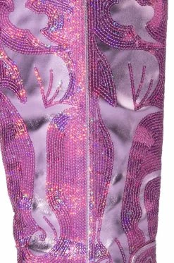 AZALEA WANG MY SWEETHEART SEQUIN EMBELLISHED BOOT IN PINK -AZALEA WANG SHOP azalea wang my sweetheart sequin embellished boot in pink pink 5 5