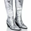 AZALEA WANG MY SWEETHEART SEQUIN EMBELLISHED BOOT IN SILVER -AZALEA WANG SHOP azalea wang my sweetheart sequin embellished boot in silver silver 1 1