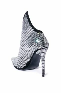 AZALEA WANG NEXT UP ANGULAR STILETTO BOOTIE IN SILVER -AZALEA WANG SHOP azalea wang next up angular stiletto bootie in silver silver 4 4
