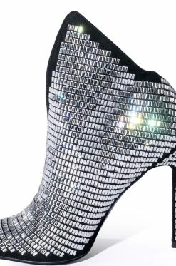 AZALEA WANG NEXT UP ANGULAR STILETTO BOOTIE IN SILVER -AZALEA WANG SHOP azalea wang next up angular stiletto bootie in silver silver 5 5