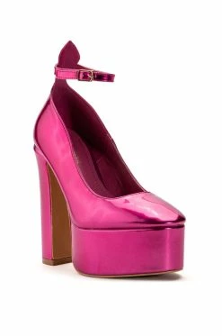 AZALEA WANG NIGHT MOVES PLATFORM PUMP IN FUCHSIA -AZALEA WANG SHOP azalea wang night moves platform pump in fuchsia fuchsia 3 3
