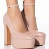 AZALEA WANG NIGHT MOVES PLATFORM PUMP IN NUDE -AZALEA WANG SHOP azalea wang night moves platform pump in nude nude 1 1