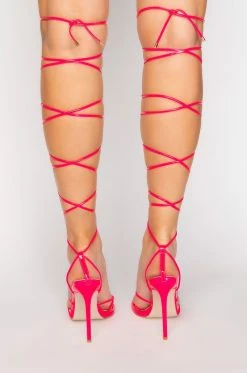 AZALEA WANG NIGHTS IN MIAMI STILETTO SANDAL IN FUCHSIA -AZALEA WANG SHOP azalea wang nights in miami stiletto sandal in fuchsia fuchsia 4 4