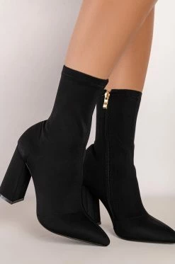 AZALEA WANG NOTHING LASTS FOREVER CHUNKY BOOTIE IN BLACK -AZALEA WANG SHOP azalea wang nothing lasts forever chunky bootie in black black 5 5 c1