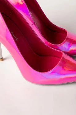 AZALEA WANG OFF THE GRID STILETTO PUMP IN PINK -AZALEA WANG SHOP azalea wang off the grid stiletto pump in pink pink 6 6