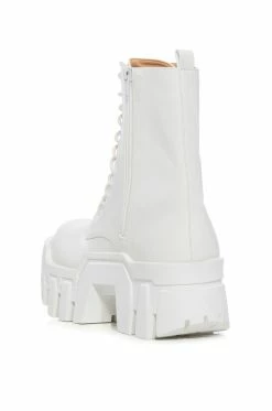 AZALEA WANG OLYMPIA WHITE CHUNKY BOOTIE -AZALEA WANG SHOP azalea wang olympia white chunky bootie white 4 4