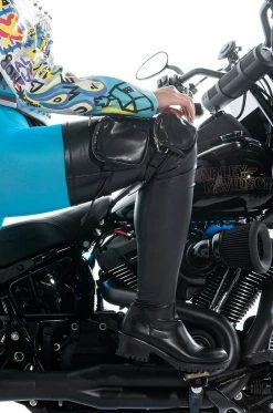 AZALEA WANG ONE STEP AHEAD OF YOU THIGH HIGH FLAT BOOT WITH 4 WAY STRETCH -AZALEA WANG SHOP azalea wang one step ahead of you thigh high flat boot black pu 1 1 1