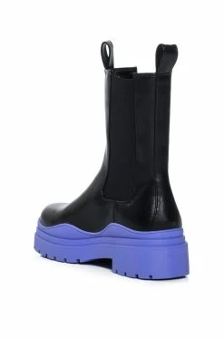 AZALEA WANG ONLY IN MY DREAMS FLATFORM BOOTIE IN PERIWINKLE -AZALEA WANG SHOP azalea wang only in my dreams flatform bootie in periwinkle periwinkle 4 4 c1