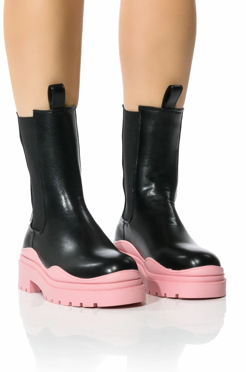 AZALEA WANG ONLY IN MY DREAMS FLATFORM BOOTIE IN PINK 7 AZALEA WANG ONLY IN MY DREAMS FLATFORM BOOTIE IN PINK - Image 5