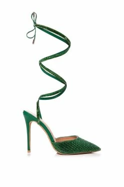 AZALEA WANG SHOP -AZALEA WANG SHOP azalea wang riss bling lace up pump in green green 2 2