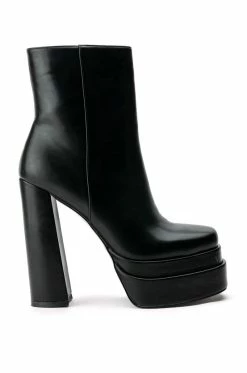 AZALEA WANG RUN AWAY CHUNKY BOOTIE IN BLACK -AZALEA WANG SHOP azalea wang run away chunky bootie in black black 2 2 c1