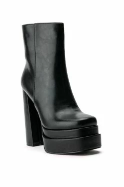 AZALEA WANG RUN AWAY CHUNKY BOOTIE IN BLACK -AZALEA WANG SHOP azalea wang run away chunky bootie in black black 3 3 c1