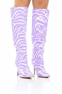 AZALEA WANG SCHROETER STILETTO BOOT IN PURPLE
