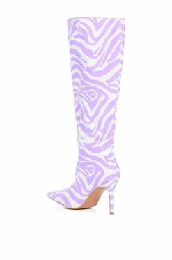 AZALEA WANG SCHROETER STILETTO BOOT IN PURPLE -AZALEA WANG SHOP azalea wang schroeter stiletto boot in green purple 4 4